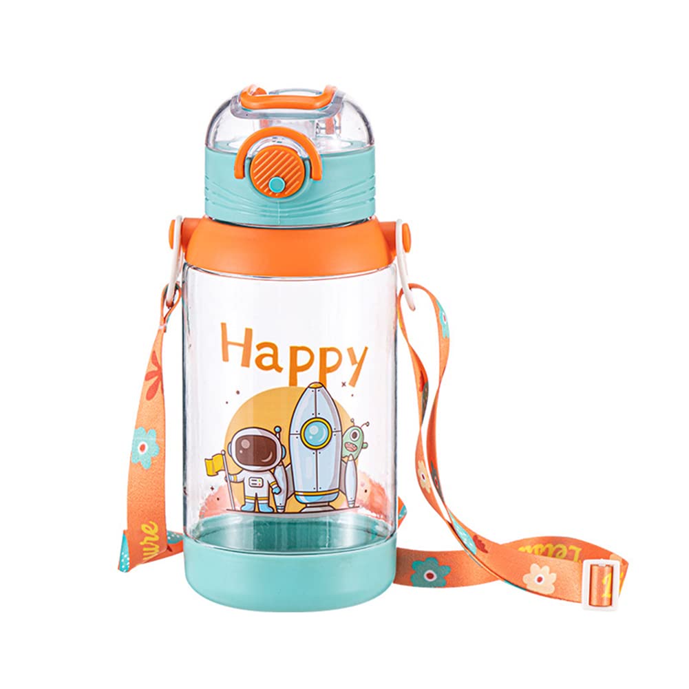 Amazon｜karonpeln 子供 水筒 ストロー クリアボトル 700ml 透明